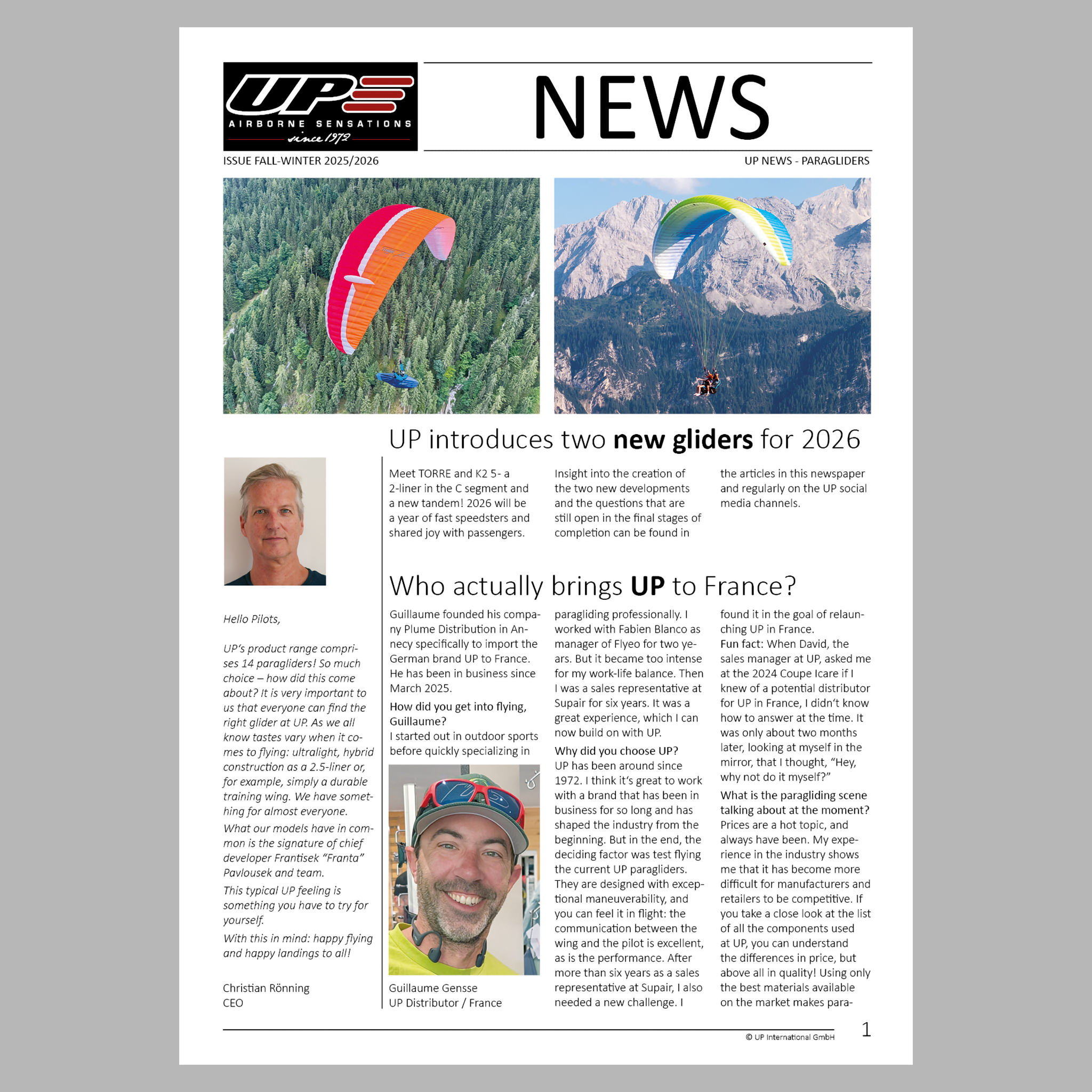 Die Zeitung UP NEWS – Ausgabe Herbst & Winter 2025/26